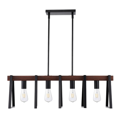 4-Light Kitchen Island Pendellampor 60W Justerbar matsalslampa E27