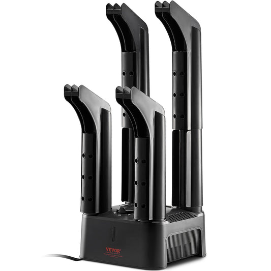 Löstagbar 4-rörs skotork med värmeblåsare & timer svart & orange