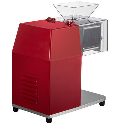 Kommerzieller Fleischschneider, 551 lbs/h, 850 W, Fleischzerkleinerer, 3,5 mm elektrischer Fleischschneider, Lebensmittelschneider aus Edelstahl, für Küche, Supermarkt, Lamm, Rind, Huhn, Rot