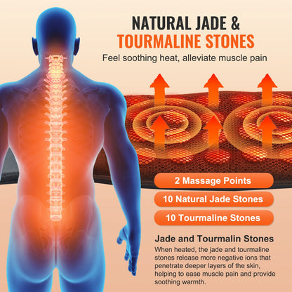 Långt infraröd värmedyna 10 naturlig jade & 10 turmalinsten värmedyna