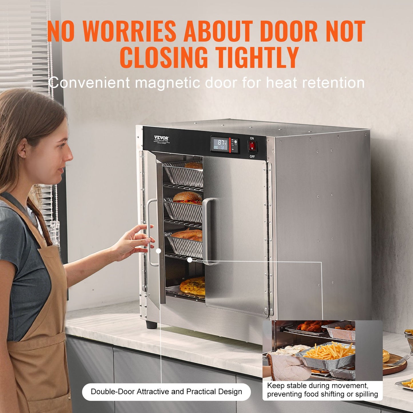 Hot Box Food Warmer 4-Tier Concession Warmer Cabinet with Water Tray