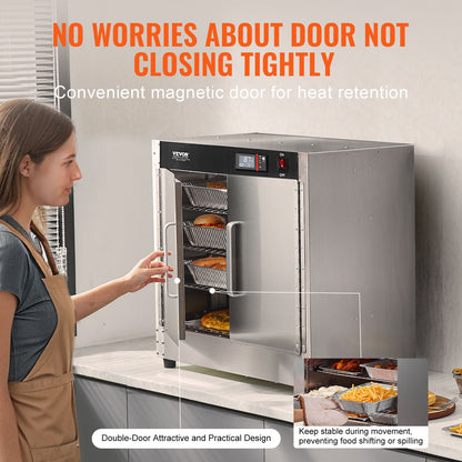 Hot Box Food Warmer 4-Tier Concession Warmer Cabinet with Water Tray