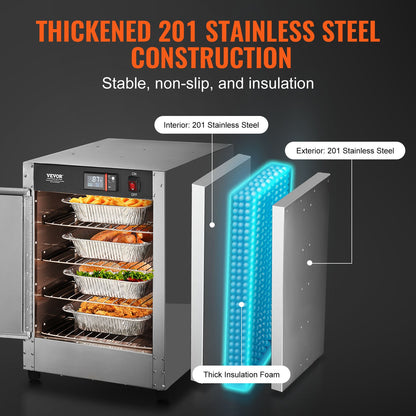 Hot Box Food Warmer 4-Tier Concession Warmer Cabinet with Water Tray