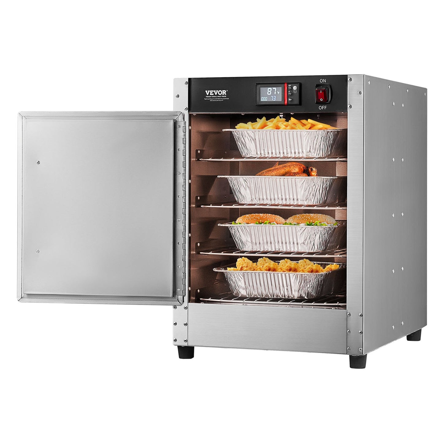 Hot Box Food Warmer 4-Tier Concession Warmer Cabinet with Water Tray
