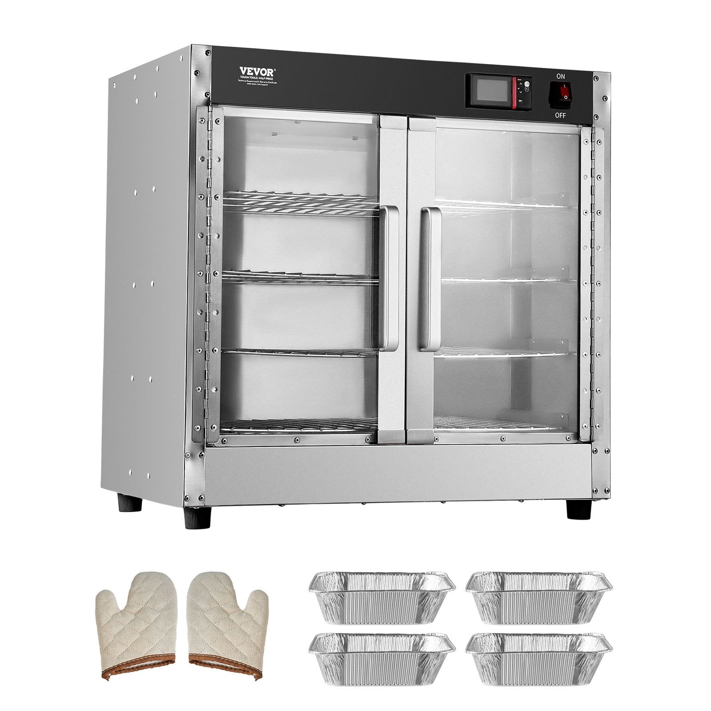 Hot Box Food Warmer 4-Tier Concession Warmer Cabinet with Water Tray