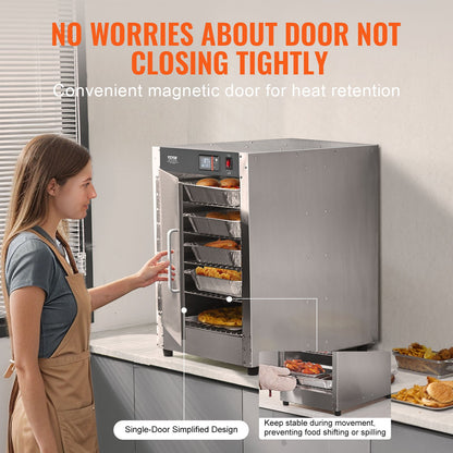Hot Box Food Warmer 5-Tier Concession Warmer Cabinet with Water Tray