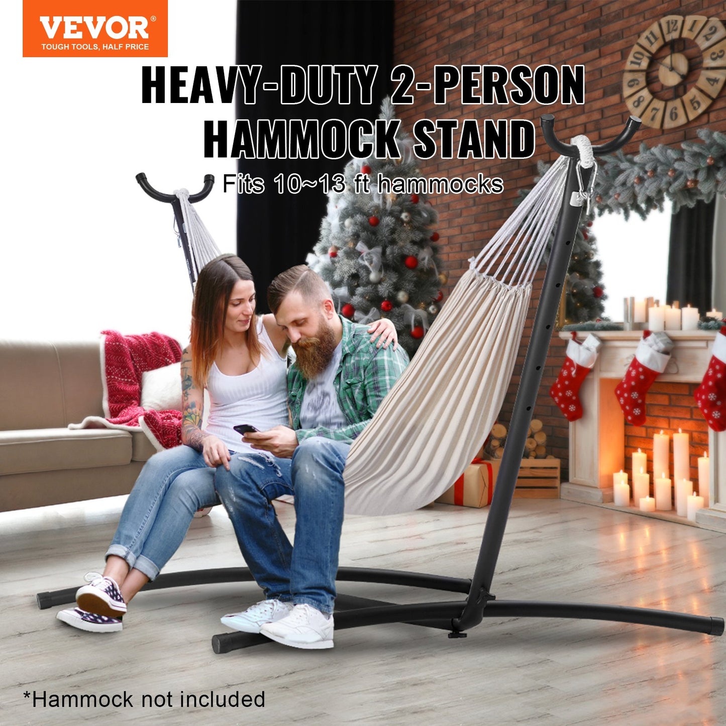 Steel Hammock Stand 450 lbs Hammock Frame Fits 10-13 ft Hammocks Portable