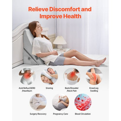 orthopedic bed wedge pillow adjustable washable for back and neck sleep | EU