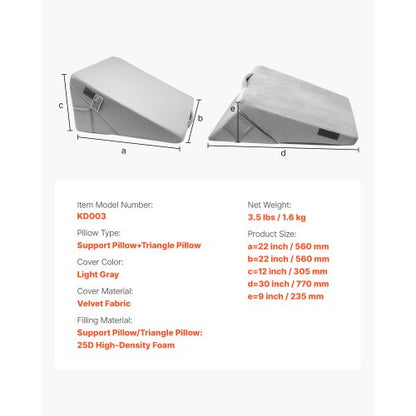 orthopedic bed wedge pillow adjustable washable for back and neck sleep | EU