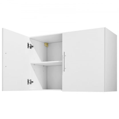 36 Zoll Wandschrank für Waschküche, 2-stöckiger Küchenschrank mit 2 Türen, weiß | EU