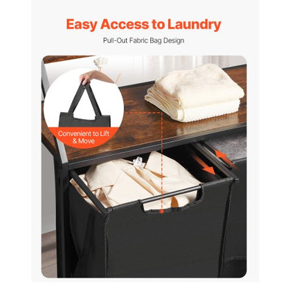 2-tier laundry basket with wheels and hooks, 3 sections | EU