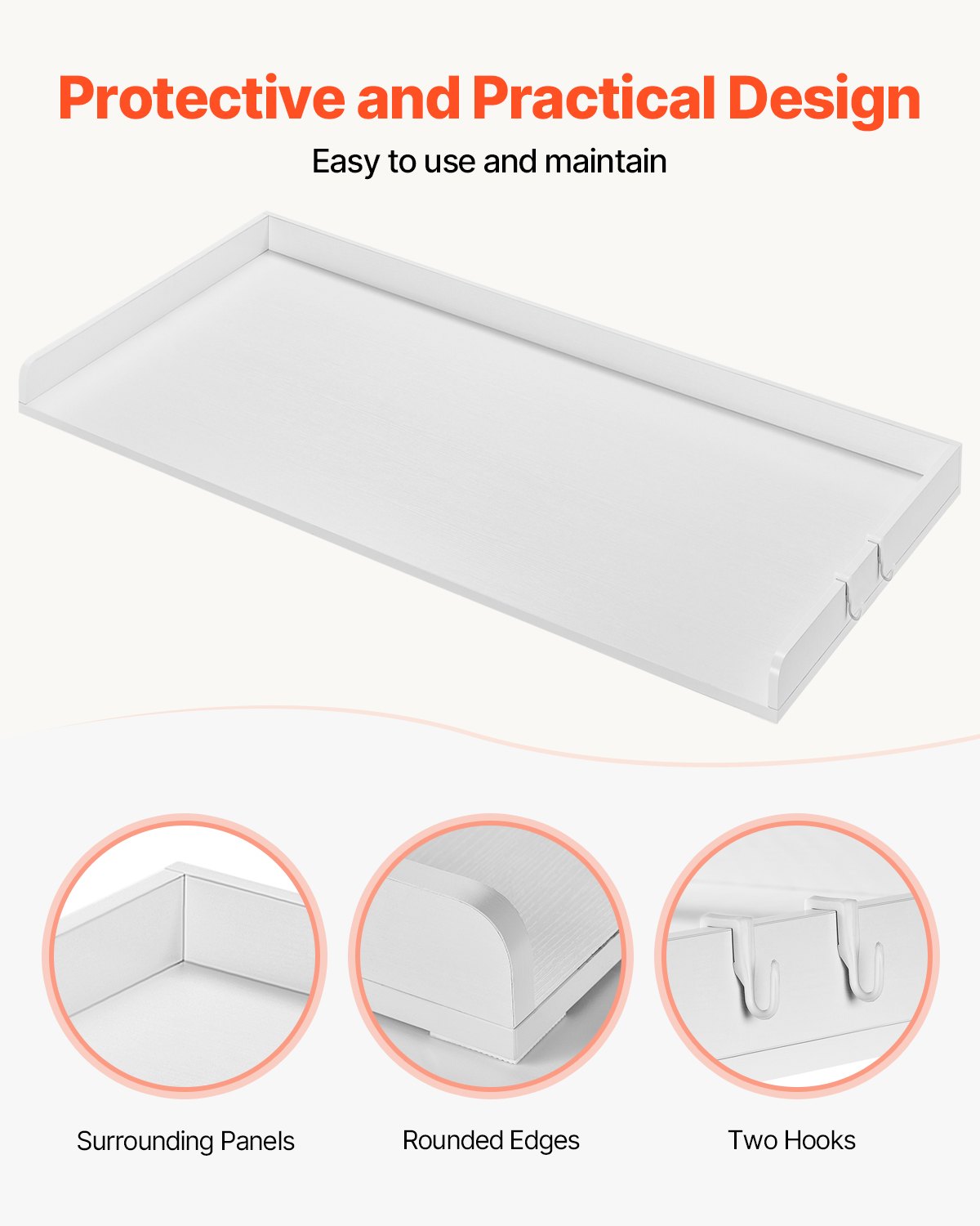Tvättmaskin och torktumlare bänkskiva 54" x 27" trä tvättmaskin och torktumlare Topper vit