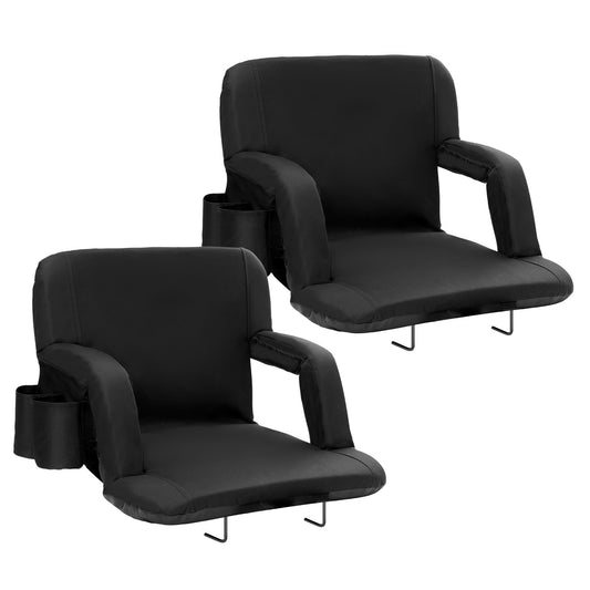 2-pack Ryggstöd Stadiumsits Bred Bärbar, lutande Bleacher-stol