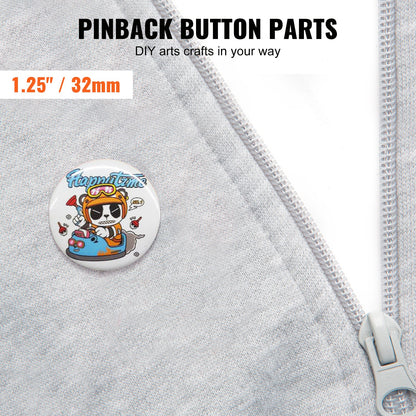 1.25" 32mm Button Badge Parts Accessories for Button Maker Machine 500 sets
