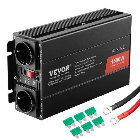 Modifierad sinusvågseffektomriktare 1500W DC12V till AC230V CE FCC-certifierad