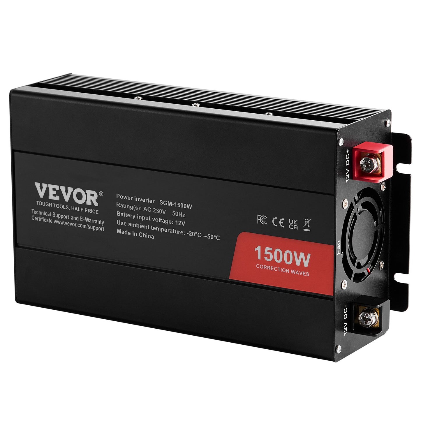 Modifierad sinusvågseffektomriktare 1500W DC12V till AC230V CE FCC-certifierad