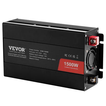 Modifierad sinusvågseffektomriktare 1500W DC12V till AC230V CE FCC-certifierad