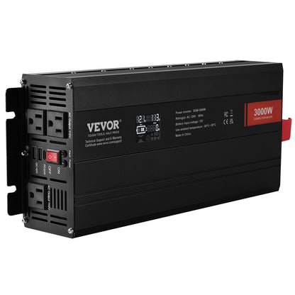 Modifierad Sine Wave Power Inverter 3000W DC12V till AC230V LCD-skärm CE FCC