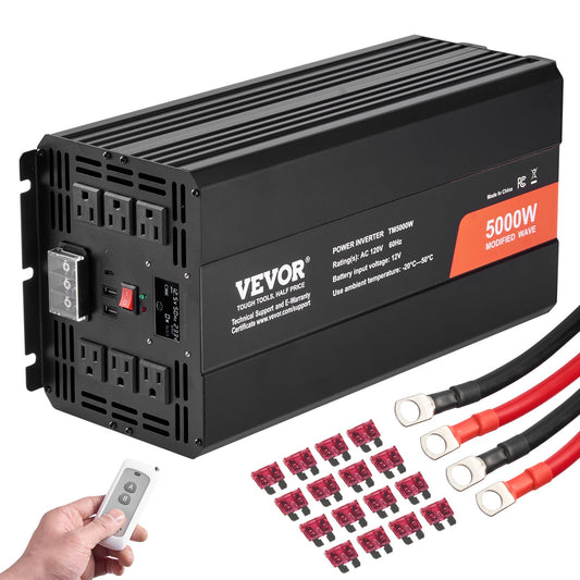 Modifierad sinusvågseffektomriktare 5000W DC12V till AC120V LCD-fjärrkontroll