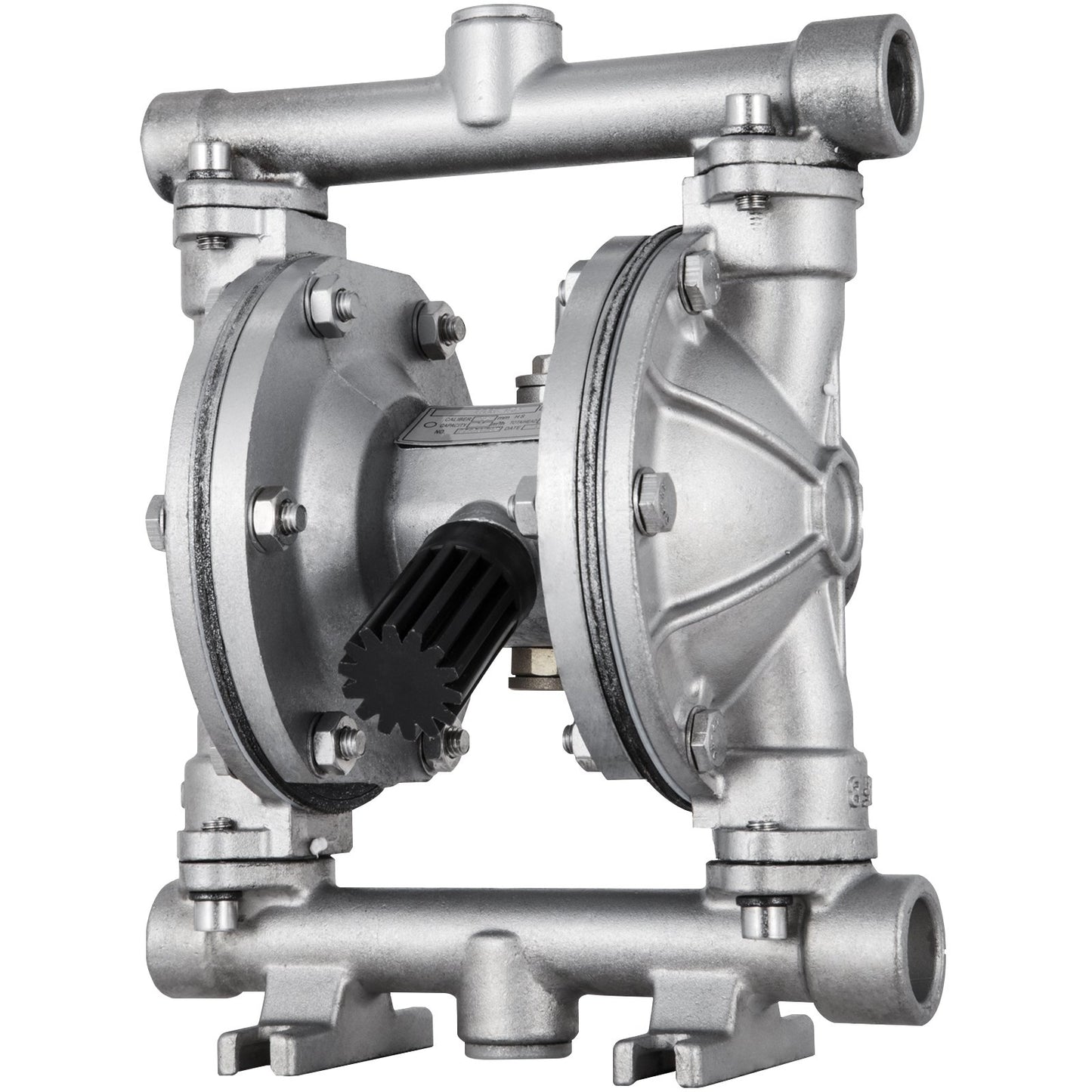 Luftdriven dubbelmembranpump, 1/2 inlopp och utlopp, kropp i rostfritt stål, 3 GPM & Max 90PSI, PTFE-membran pneumatisk överföringspump för petroleum, diesel, olja och lågviskösa vätskor