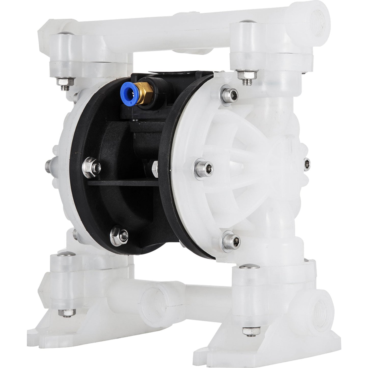 Air Double Diaphragm Pump 7GPM 100PSI Polypropylene Diaphragm Water Pump with 1/2 Inlet and Outlet Ports Air Pump Diaphragm 226.4ft Max Head Air Operated Diaphragm Pump with Sealed Ball Valve