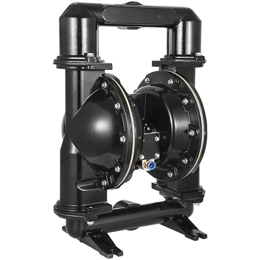 Luftdriven dubbelmembranpump, 2 tums inlopp och utlopp, kropp av aluminiumlegering, 75 GPM & Max 120PSI, Nitrilmembranöverföringspump för petroleum, diesel, olja och lågviskösa vätskor