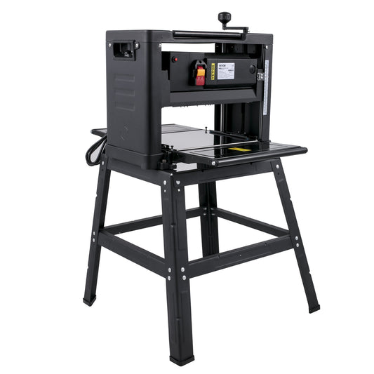 Thicknesser 13-inch Bench Planer 2000W Wood Planer 8000 rpm Wood Planer 10 AMP Wood Planer Foldable 6m/min Planing Speed with Iron Stand Dust Extractor for Woodworking Wood Plank