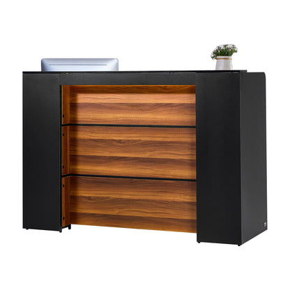 Reception desk rectangular front bench table 62.99 in salon office table