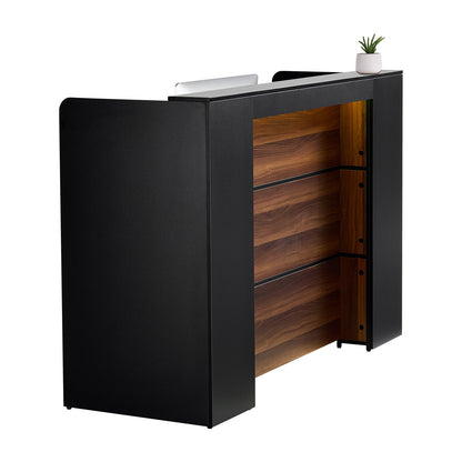 Reception desk rectangular front bench table 62.99 in salon office table