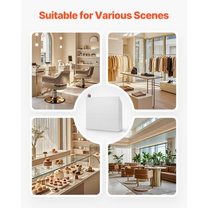 Receptionsdisk Rektangulärt Frontdiskbord 46,46 i Vitt Kontorsbord |  EU