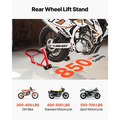 Motorcykelstödslyft 850 lbs Bakre spollyft Paddock Svingarm Röd |  EU