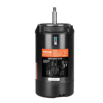 0,75HP Poolpumpmotor 115/230V 8/4 Amp 56J 3450RPM 80μF/250V Kondensator