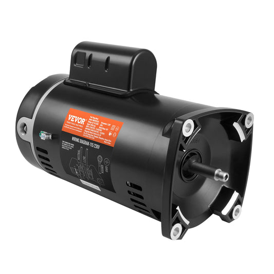 1,5HP poolpumpsmotor 115/230V 12,8/6,4A 56Y 3450RPM 90μF/250V kondensator