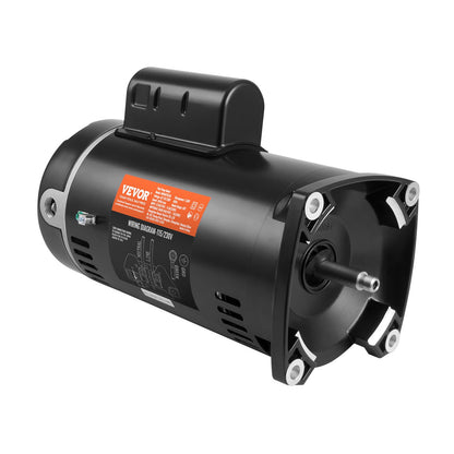 1,5HP poolpumpsmotor 115/230V 12,8/6,4A 56Y 3450RPM 90μF/250V kondensator