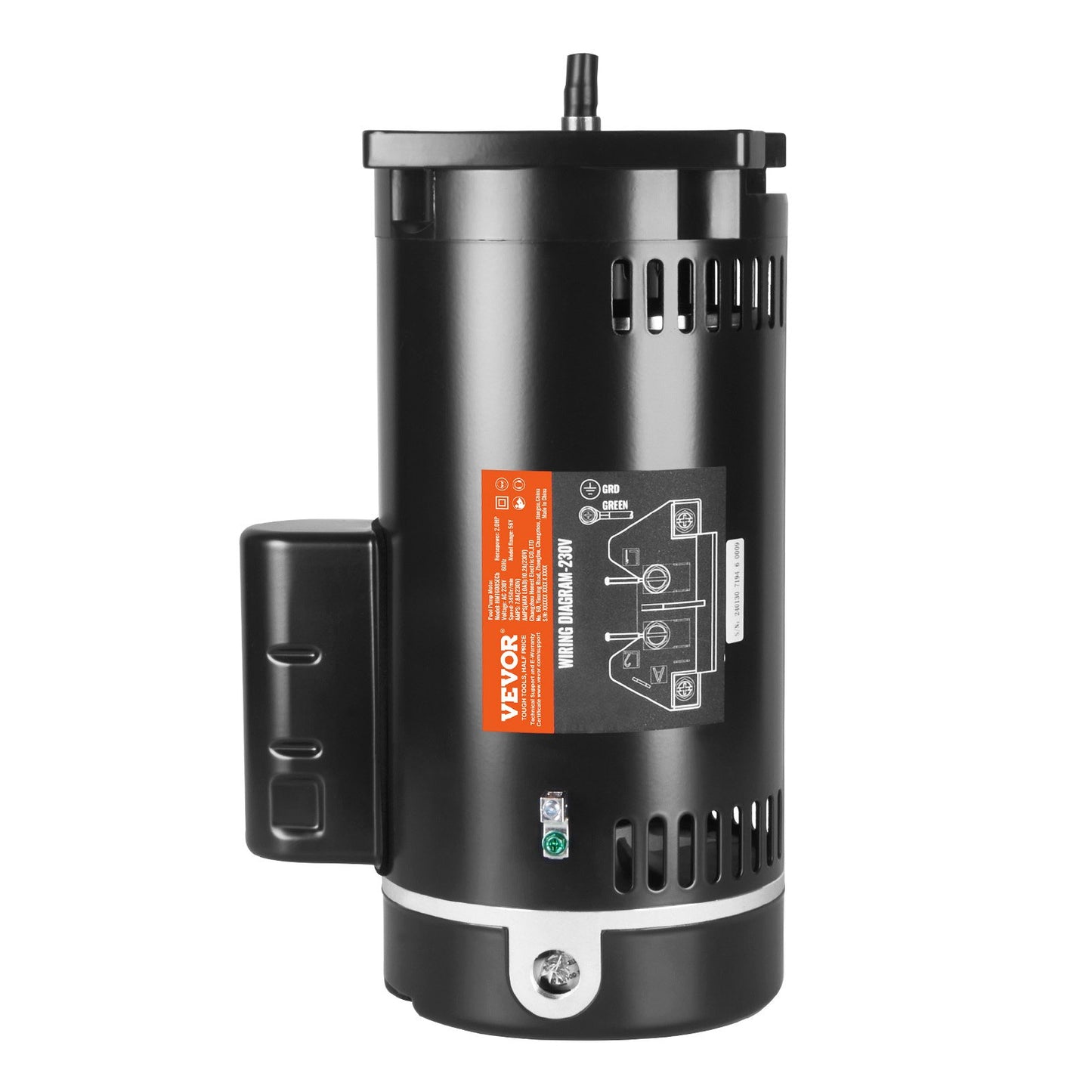 2HP poolpumpsmotor 230V 60Hz 7,8Ampere 56Y 3450RPM 50μF/250V kondensator