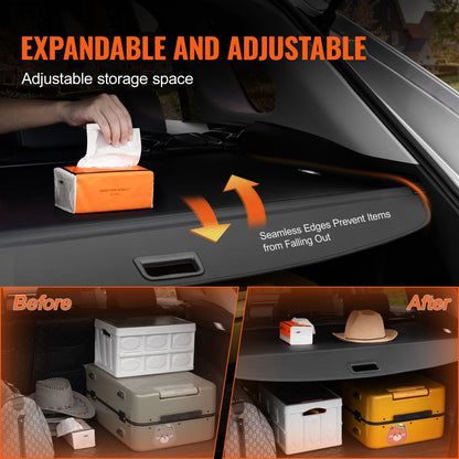 Retractable cargo cover for Jeep Grand Cherokee 2 Row 2022-2024 OEM design