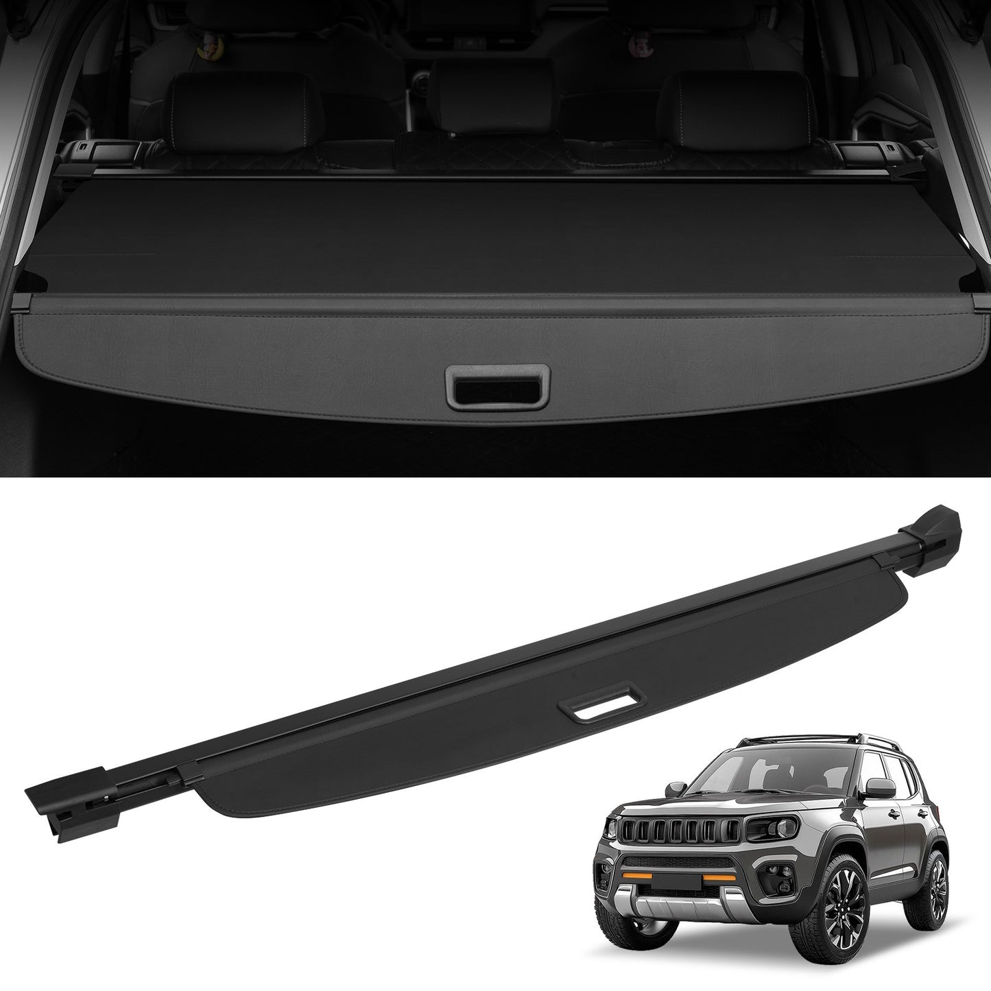 Retractable cargo cover for Jeep Grand Cherokee 2 Row 2022-2024 OEM design