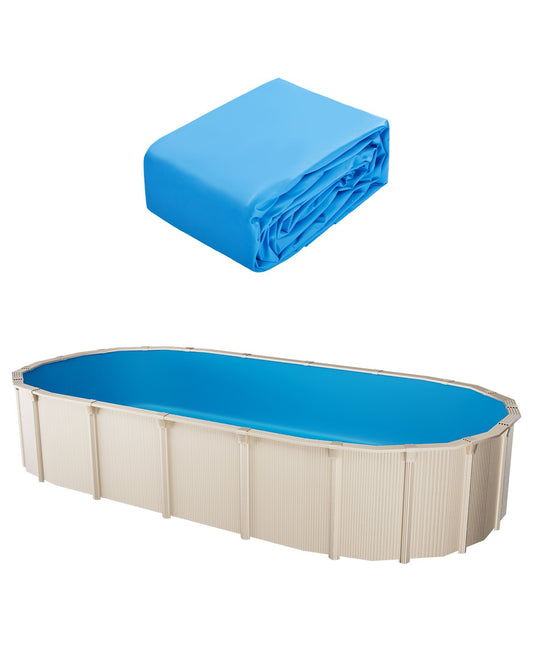 Oval Pool Liner 16.4x9.8ft Unibead Style Pool Liner 47in Wall Height