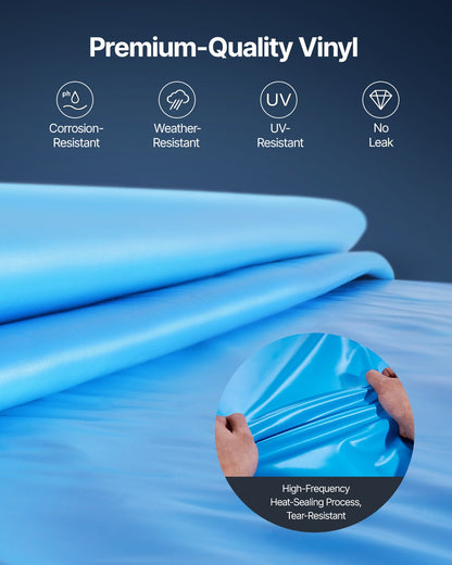Oval Pool Liner 24 x 12,3 ft Overlapp Style Pool Liner 52in Vägghöjd