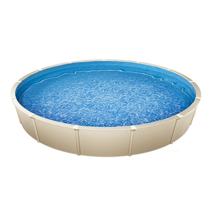 Round Pool Liner 18ft Overlap Pool Liner 52in Wall Height Solid Color