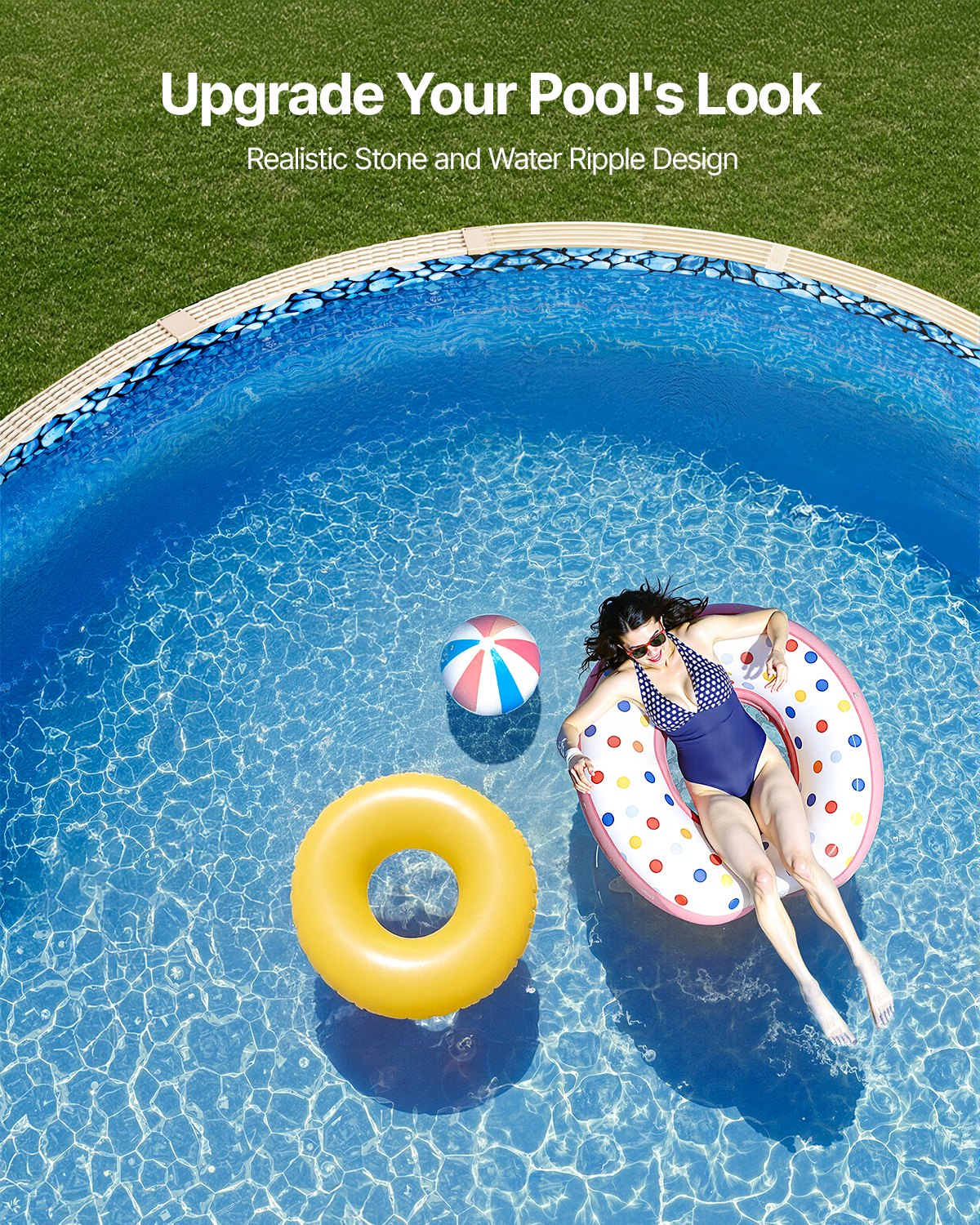 Round Pool Liner 21ft Overlapp Style Pool Liner 54in Vägghöjd