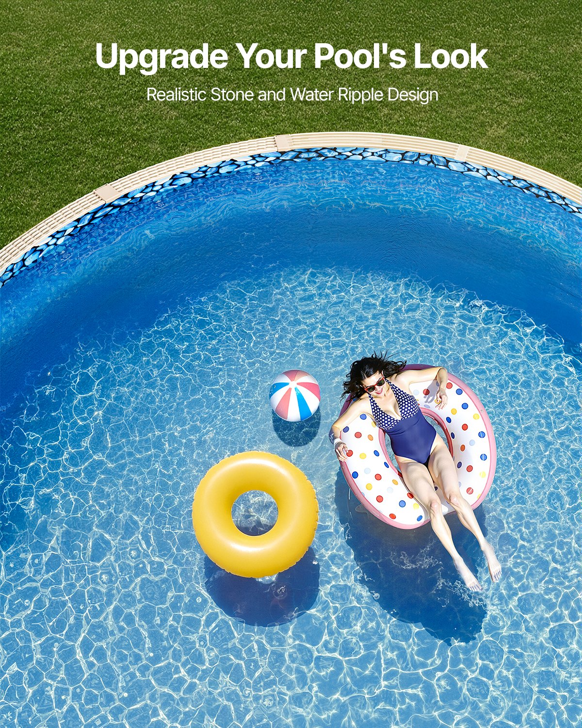 Round Pool Liner 30ft Unibead Style Pool Liner 52in Wall Height
