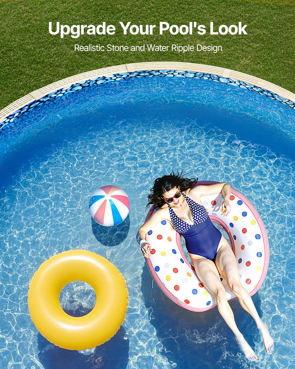 Round Pool Liner 8ft Overlap Style Pool Liner 54in Wall Height