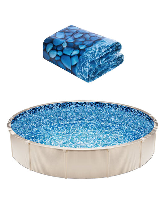 Round Pool Liner 8ft Overlap Style Pool Liner 54in Wall Height