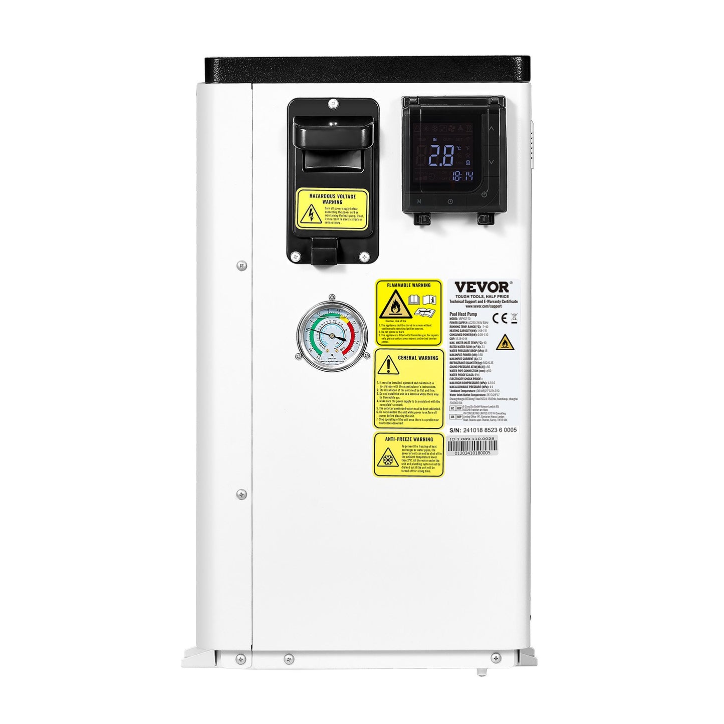 Electric pool heat pump 1.48-7.11kW Energy-saving variable frequency