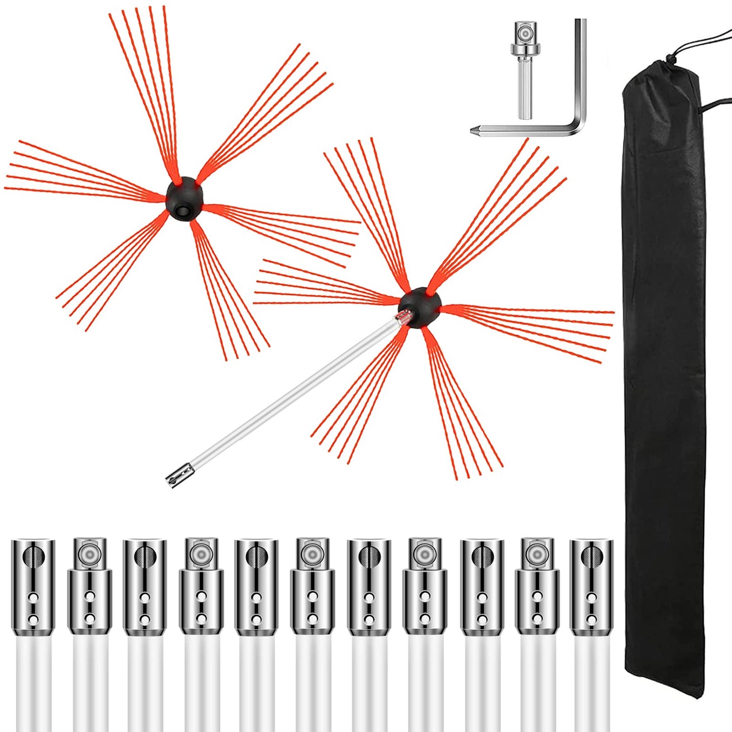 Chimney Cleaning Kit Chimney Cleaning Kit 39FT Sooteater Chimney Cleaning Kit