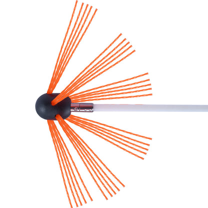 12m Sweeper Set, with 12 Reinforced Flexible Nylon Rods, Ergonomic Chimney Cleaning Brush, 360-Degree Brush, Chimney Cleaner, Rich Flue Accessories for Fireplaces Home Use Fits Most Pipes
