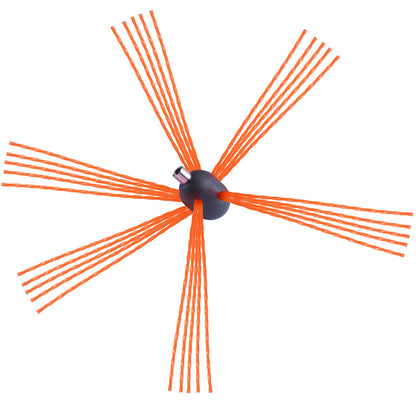 12m Sweeper Set, with 12 Reinforced Flexible Nylon Rods, Ergonomic Chimney Cleaning Brush, 360-Degree Brush, Chimney Cleaner, Rich Flue Accessories for Fireplaces Home Use Fits Most Pipes