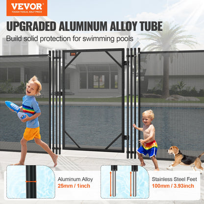 Pool Staket Gate 4 x 2,5 FT Avtagbar Inground Pool Gate för Kids Security