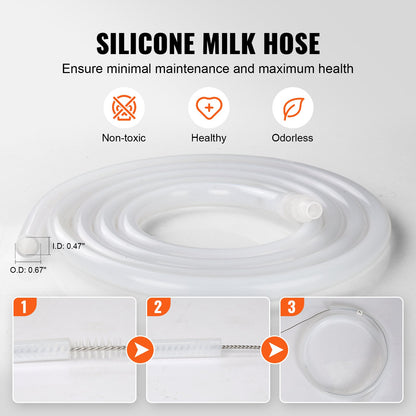 Electric Cow Milking Machine Milking Equipment 25L 304 Stainless Steel
